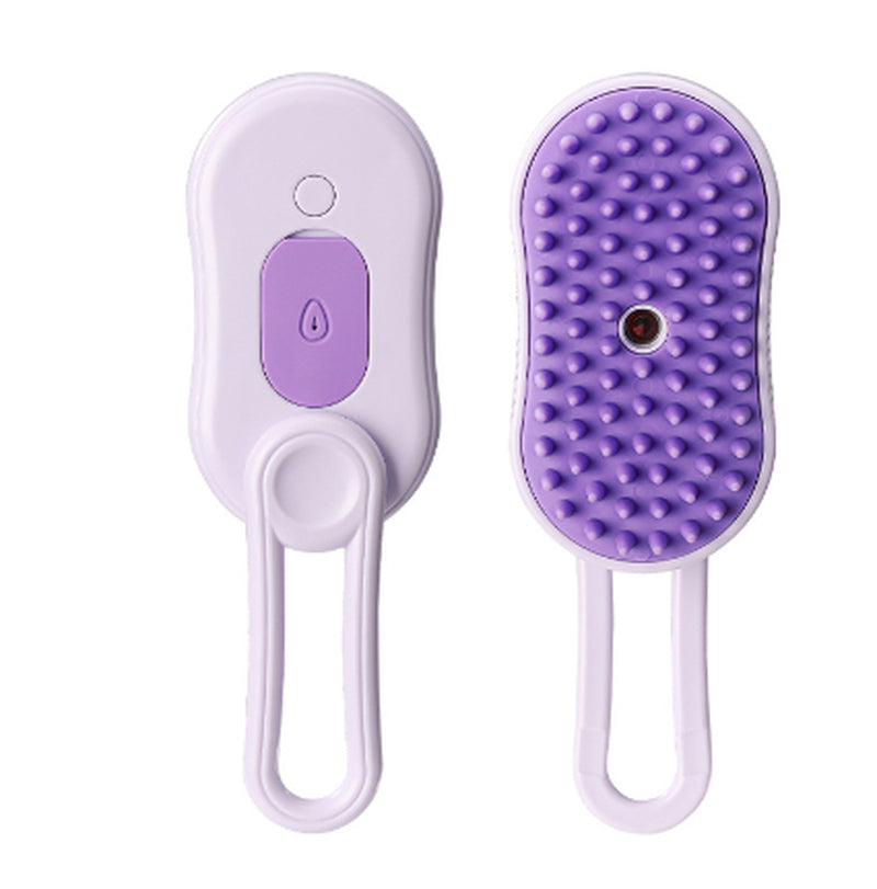 🐾 3-in-1 Electric Steam Pet Brush – Anti-Static Cat & Dog Grooming Comb with Massage & Hair Removal | USB Rechargeable Steam Spray Brush 🏷️